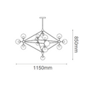 Colgante Interior MIRÓ Q16082-BK/AM Proveedor Quor Iluminación