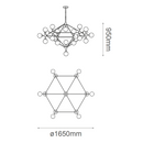 Colgante Interior MIRÓ Q16083-BK/AM Proveedor Quor Iluminación