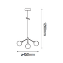 Colgante Interior BRANCHE Q16503-BK Proveedor Quor Iluminación