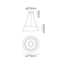 Colgante Interior THEO Q27789-BK Proveedor Quor Iluminación