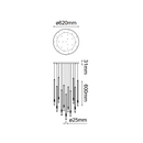 Candil Interior MINHA Q30025-BC Proveedor Quor Iluminación