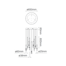 Candil Interior MINHA Q30429-CRB Proveedor Quor Iluminación