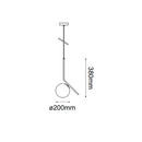 Colgante Interior SONNE Q31626-BK Proveedor Quor Iluminación