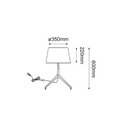 Mesa Interior PEARL Q48016-GD/WH Proveedor Quor Iluminación