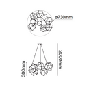Colgante Interior CUBE Q63505-BL 8 Luces Proveedor Quor Iluminación