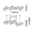 Colgante Interior CUBE Q63610-BL 10 Luces Proveedor Quor Iluminación