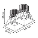 Luminaria de Empotrar en Techo, Residencial, Hospitalidad, Servicios y Diseño RE1072BBCA Construlita