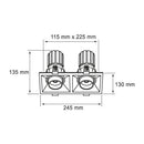 Luminaria de Empotrar en Techo, Residencial, Hospitalidad, Servicios y Diseño RE1078NBCA Construlita