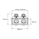 Luminaria de Empotrar en Techo, Residencial, Hospitalidad, Servicios y Diseño RE1302NBCB Construlita