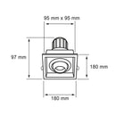 Luminaria de Empotrar en Techo, Residencial, Hospitalidad, Servicios y Diseño RE1304BBCB Construlita
