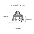 Luminaria de Empotrar en Techo, Residencial, Hospitalidad, Servicios y Diseño RE1309NBCB Construlita