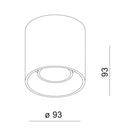 Luminaria de Sobreponer, Residencial, Hospitalidad, Servicios y Diseño Techo RE4036NBCB Construlita