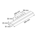 Luminaria de Sobreponer, Hospitalidad, Servicios y Diseño Muro RE6071BBCB Construlita