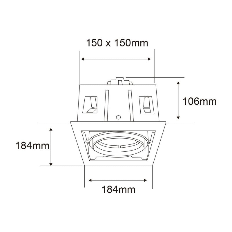 Empotrado Interior YD-500-1/B Arco I