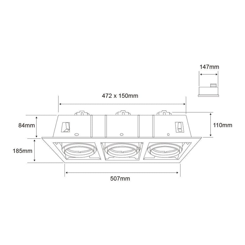 Empotrado Interior YD-500-3/B Arco