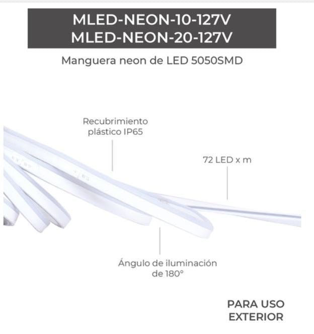 Manguera Neón LED 5050 SMD MLED-NEON-20-127V